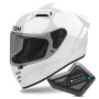 Casque Integrale Airoh Connor Color White + Kit Bluetooth BT Mini