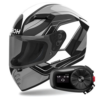Integrale Airoh Connor Dunk Black + Kit Bluetooth 5S Solo