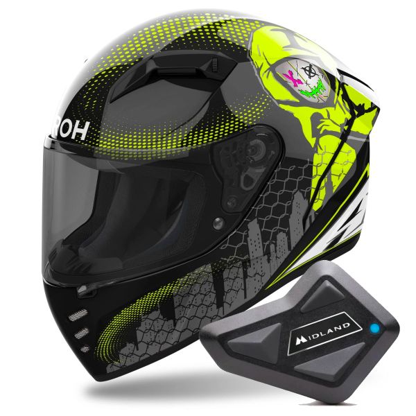 Integrale Airoh Connor Gamer + Kit Bluetooth BT Mini