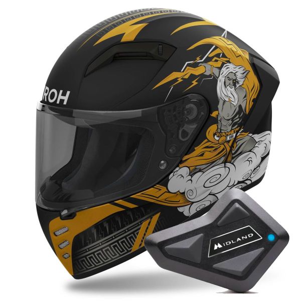 Integrale Airoh Connor Zeus + Kit Bluetooth BT Mini