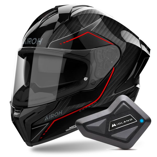 Integrale Airoh Matryx Carbon Stylish + Kit Bluetooth BT Mini