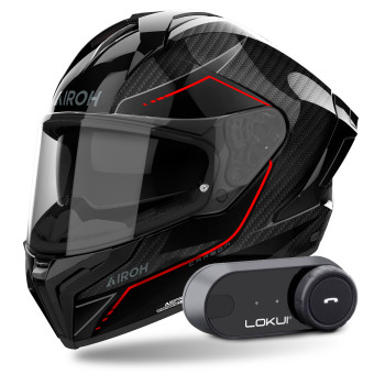 Integrale Airoh Matryx Carbon Stylish + Kit Bluetooth Lokui K30