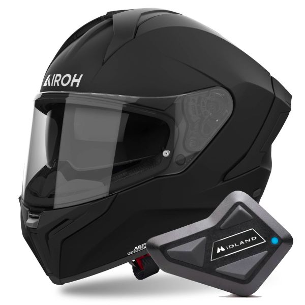 Integrale Airoh Matryx Color Black Matt + Kit Bluetooth BT Mini