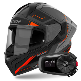 Integrale Airoh Matryx Rocket Orange Matt + Kit Bluetooth 5S Solo