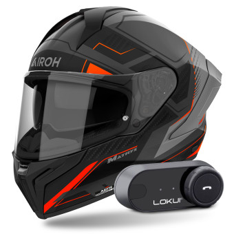 Integrale Airoh Matryx Rocket Orange Matt + Kit Bluetooth Lokui K30