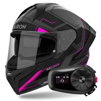 Integrale Airoh Matryx Rocket Pink Matt + Kit Bluetooth 5S Solo