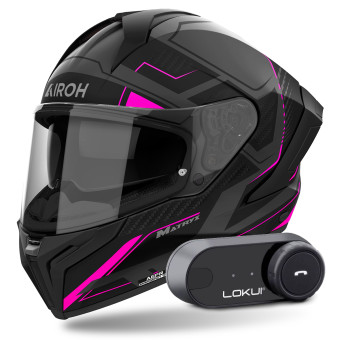 Integrale Airoh Matryx Rocket Pink Matt + Kit Bluetooth Lokui K30