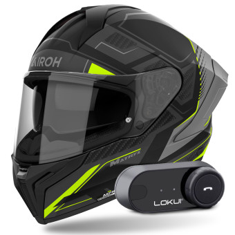 Integrale Airoh Matryx Rocket Yellow Matt + Kit Bluetooth Lokui K30