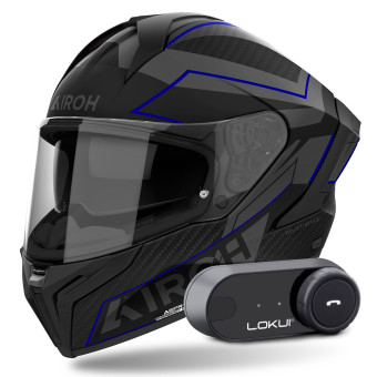 Integrale Airoh Matryx Sentinel Blue Matt + Kit Bluetooth Lokui K30