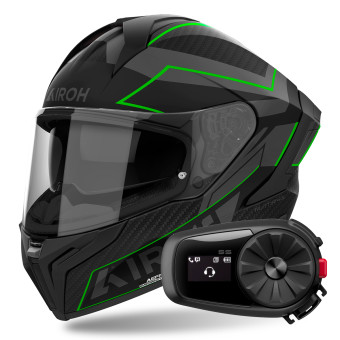 Integrale Airoh Matryx Sentinel Green Matt + Kit Bluetooth 5S Solo