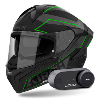Integrale Airoh Matryx Sentinel Green Matt + Kit Bluetooth Lokui K30