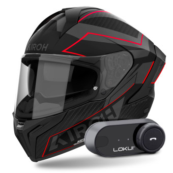 Integrale Airoh Matryx Sentinel Red Matt + Kit Bluetooth Lokui K30