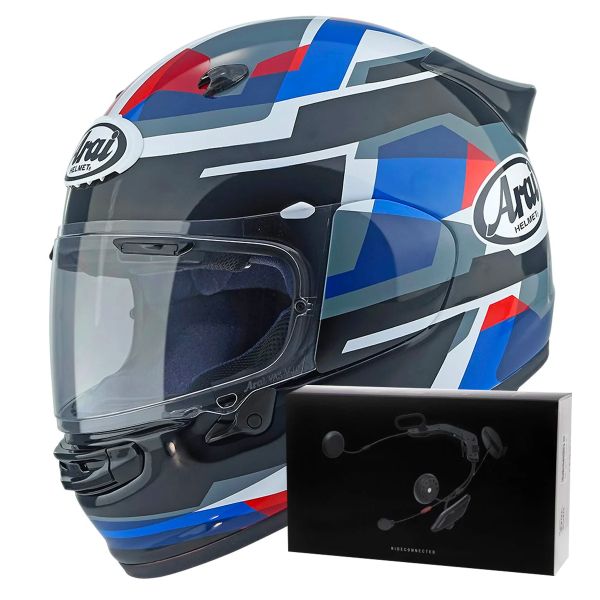 Integrale Arai Quantic Abstract Blue White Black + Kit bluetooth ACS10 Integrale Arai Quantic Abstract Blue White Black + Kit bluetooth ACS10