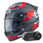 Casque Integrale Arai Quantic Abstract Red Grey Black + Kit Bluetooth Lokui K30