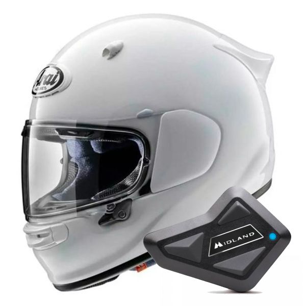 Integrale Arai Quantic Diamond White + Kit Bluetooth BT Mini Integrale Arai Quantic Diamond White + Kit Bluetooth BT Mini