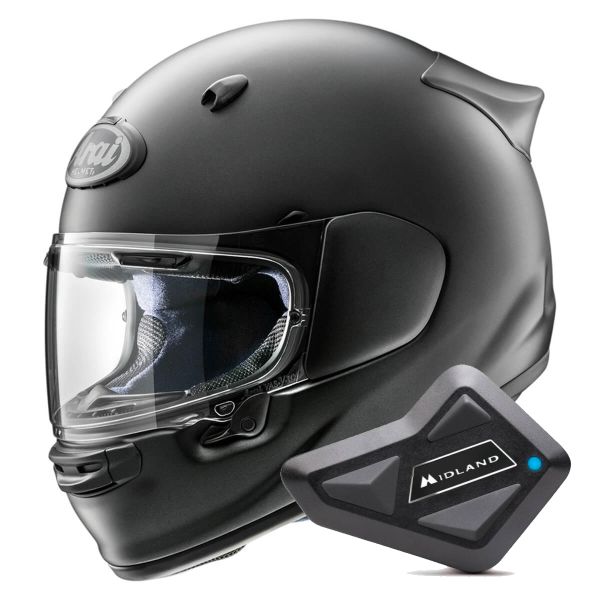 Integrale Arai Quantic Frost Black + Kit Bluetooth BT Mini Integrale Arai Quantic Frost Black + Kit Bluetooth BT Mini