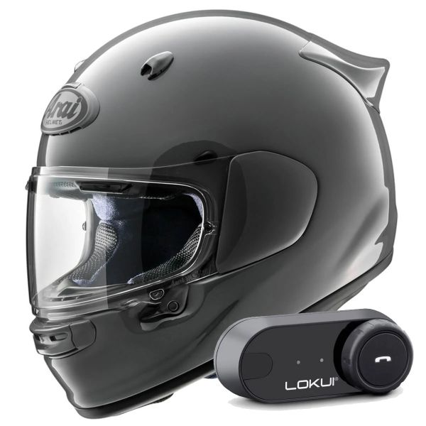 Integrale Arai Quantic Modern Grey + Kit Bluetooth Lokui K30