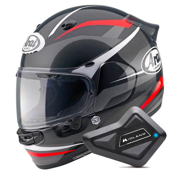 Integrale Arai Quantic Ray Black + Kit Bluetooth BT Mini
