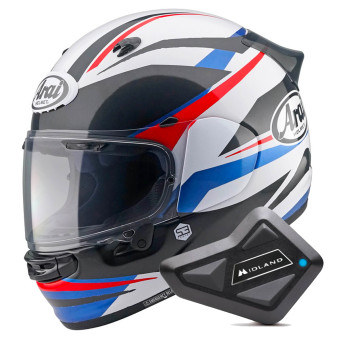 Integrale Arai Quantic Ray White + Kit Bluetooth BT Mini