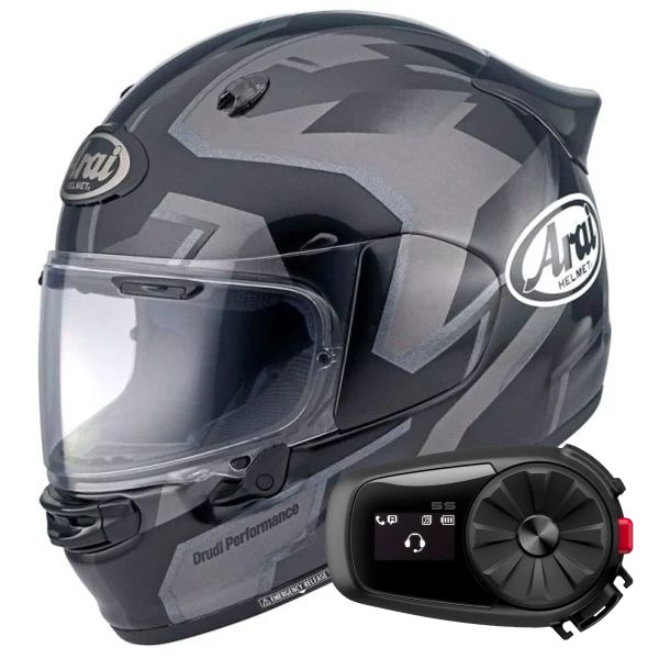 Integrale Arai Quantic Robotic Black + Kit Bluetooth 5S Solo
