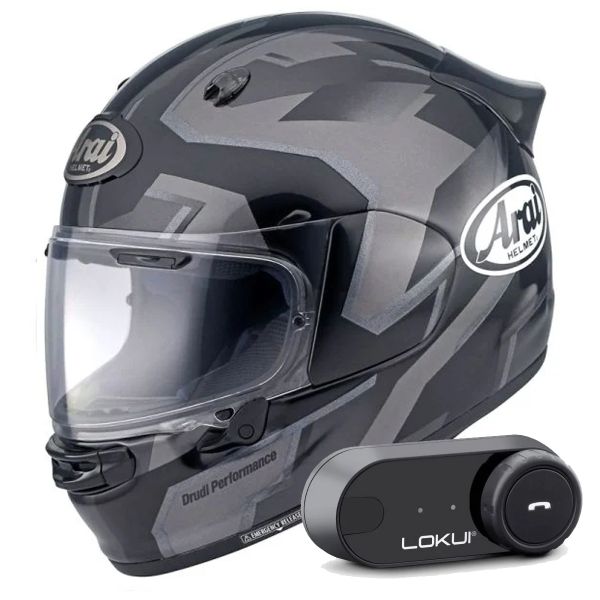 Integrale Arai Quantic Robotic Black + Kit Bluetooth Lokui K30
