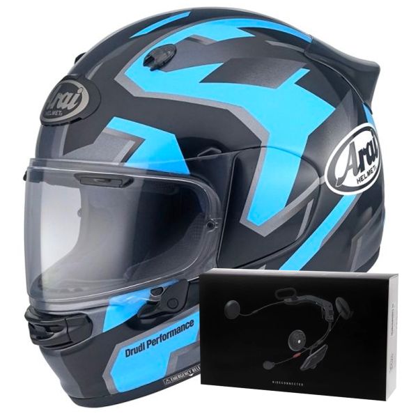 Integrale Arai Quantic Robotic Blue + Kit bluetooth ACS10