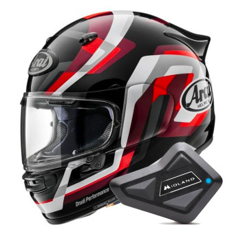 Integrale Arai Quantic Snake Red + Kit Bluetooth BT Mini