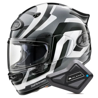 Integrale Arai Quantic Snake White + Kit Bluetooth BT Mini