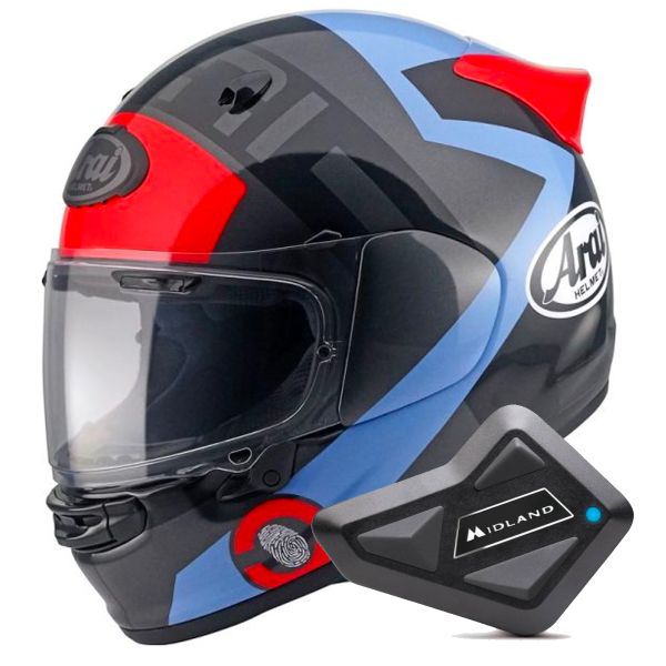 Integrale Arai Quantic Space Blue + Kit Bluetooth BT Mini