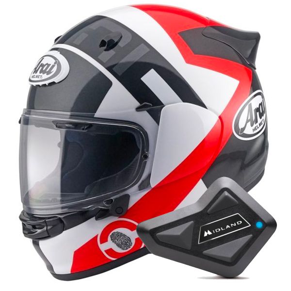 Integrale Arai Quantic Space Red + Kit Bluetooth BT Mini