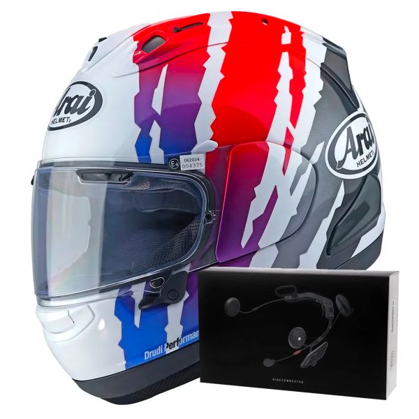 Integrale Arai RX-7V Evo Blade Red White Blue + Kit bluetooth ACS10