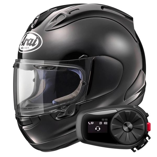 Integrale Arai RX-7V Evo Diamond Black + Kit Bluetooth 5S Solo Integrale Arai RX-7V Evo Diamond Black + Kit Bluetooth 5S Solo