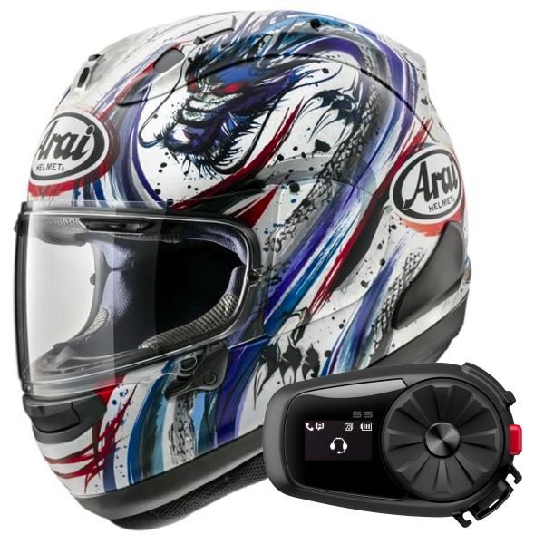 Integrale Arai RX-7V Evo Kiyo Trico Replica + Kit Bluetooth 5S Solo Integrale Arai RX-7V Evo Kiyo Trico Replica + Kit Bluetooth 5S Solo