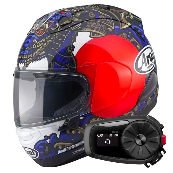 Integrale Arai RX-7V Evo Samurai + Kit Bluetooth 5S Solo Integrale Arai RX-7V Evo Samurai + Kit Bluetooth 5S Solo