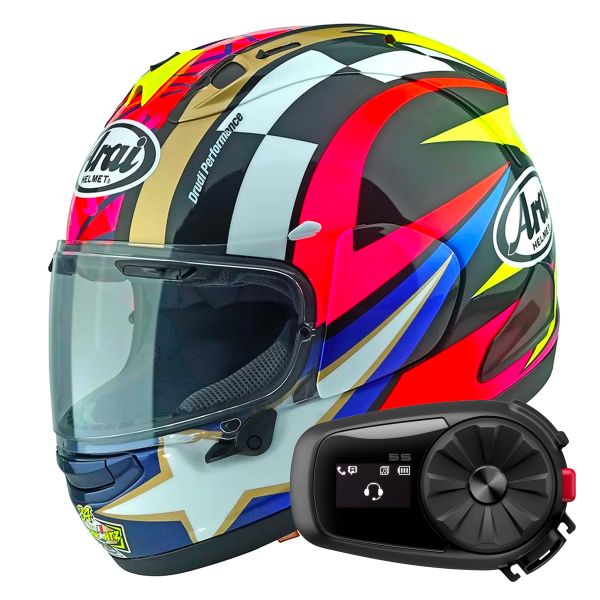 Integrale Arai RX-7V Evo Schwantz 30 + Kit Bluetooth 5S Solo