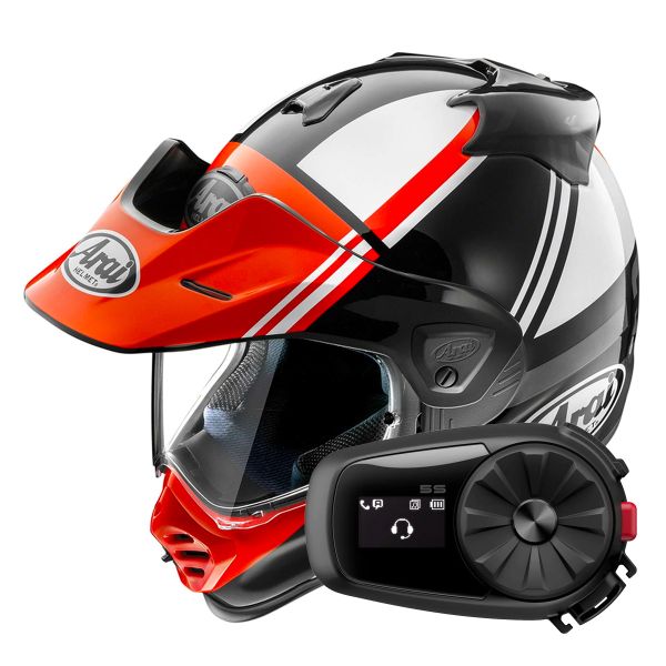 Integrale Arai Tour-X5 Cosmic Red White Black + Kit Bluetooth 5S Solo Integrale Arai Tour-X5 Cosmic Red White Black + Kit Bluetooth 5S Solo