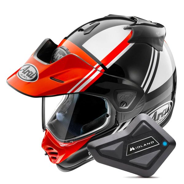 Integrale Arai Tour-X5 Cosmic Red White Black + Kit Bluetooth BT Mini