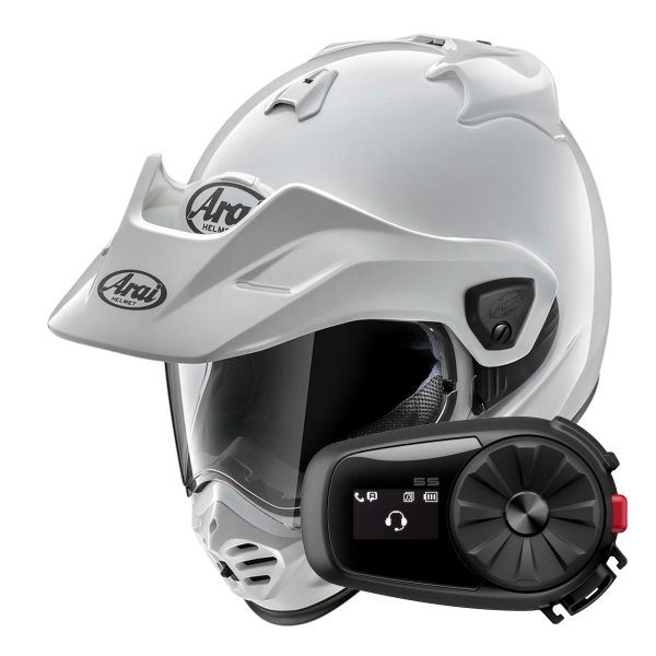 Integrale Arai Tour-X5 Diamond White + Kit Bluetooth 5S Solo Integrale Arai Tour-X5 Diamond White + Kit Bluetooth 5S Solo