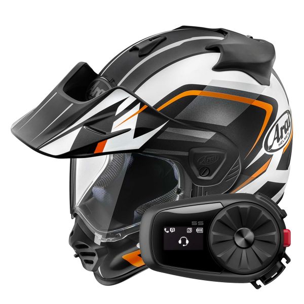 Integrale Arai Tour-X5 Discovery Orange Black White + Kit Bluetooth 5S Solo Integrale Arai Tour-X5 Discovery Orange Black White + Kit Bluetooth 5S Solo