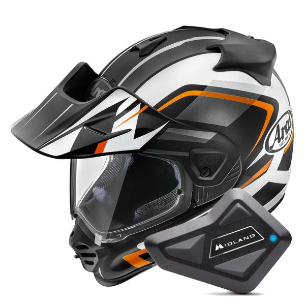 Integrale Arai Tour-X5 Discovery Orange Black White + Kit Bluetooth BT Mini