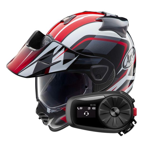Integrale Arai Tour-X5 Discovery White Red Black + Kit Bluetooth 5S Solo Integrale Arai Tour-X5 Discovery White Red Black + Kit Bluetooth 5S Solo