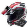 Casque Integrale Arai Tour-X5 Discovery White Red Black + Kit Bluetooth BT Mini