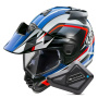 Casque Integrale Arai Tour-X5 Discovery White Red Blue + Kit Bluetooth BT Mini
