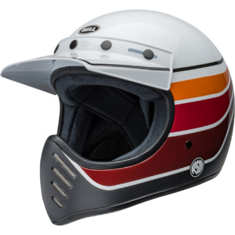 Casque Integrale Bell Moto-3 RSD Saddleback Satin Gloss White Black Casque Integrale Bell Moto-3 RSD Saddleback Satin Gloss White Black