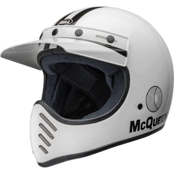 Integrale Bell Moto-3 Steve Mcqueen Stripes White Black