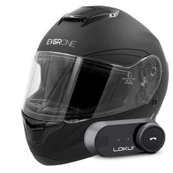 Integrale Everone X92RS Matt Black + Kit Bluetooth Lokui K30