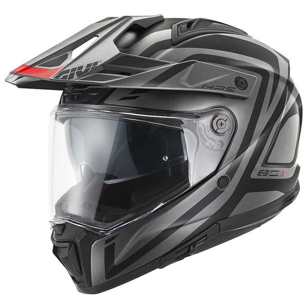 Integrale Givi 80.1 Fiber Apex Matt Black Titanium Red