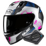 Casque Integrale HJC C10 Aspa MC28SF + Kit Bluetooth BT Mini