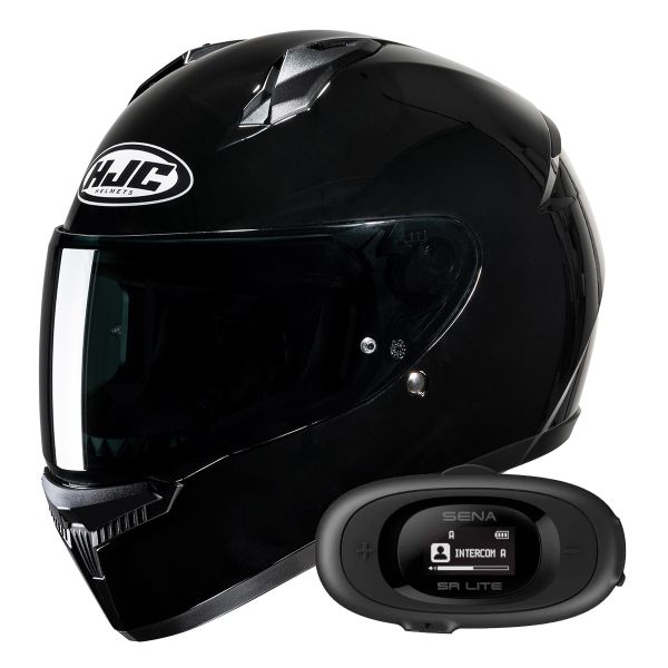 Integrale HJC C10 Black + Kit bluetooth 5R Lite