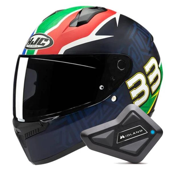 Integrale HJC C10 Brad Binder 33 + Kit Bluetooth BT Mini